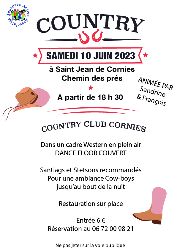 Soirée country 10 juin 2023